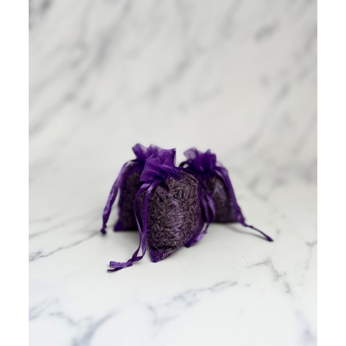 SACULETI DIN ORGANZA MOV CU LAVANDA BIO ~ 15 G ~