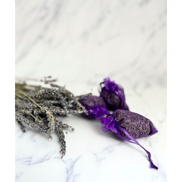 SACULETI DIN ORGANZA MOV CU LAVANDA BIO ~ 15 G ~