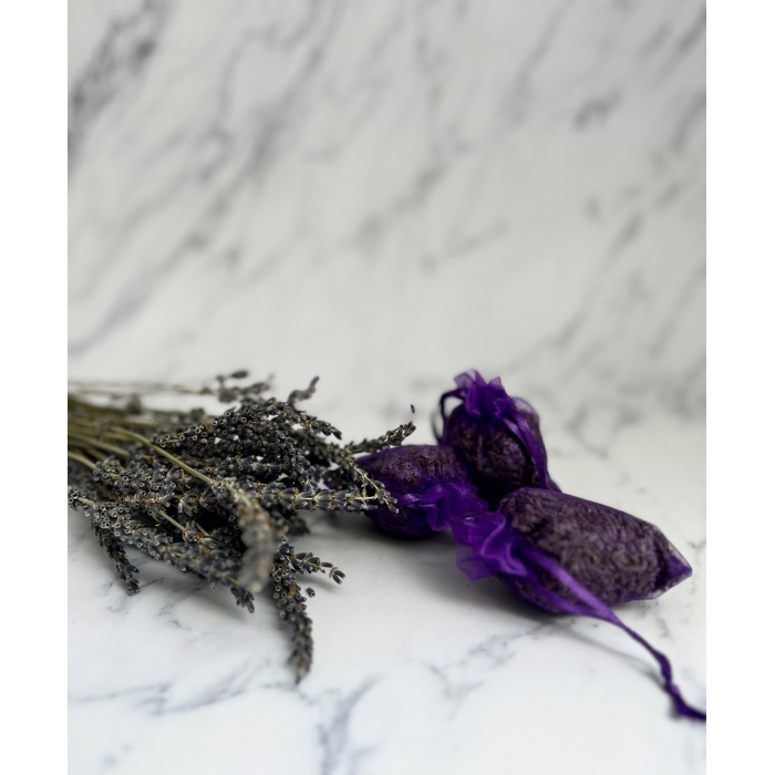 SACULETI DIN ORGANZA MOV CU LAVANDA BIO ~ 15 G ~