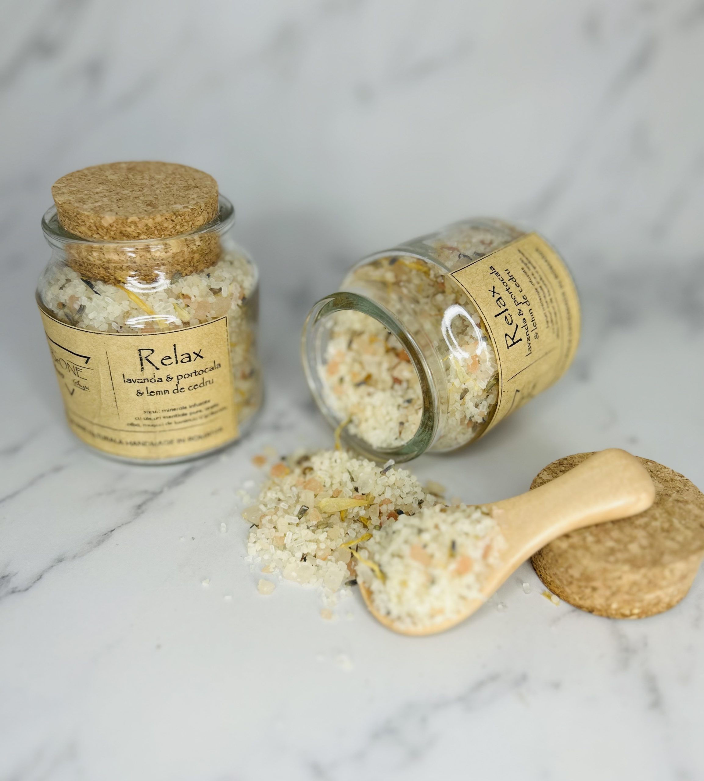 RELAX ~ SARE DE BAIE NATURALA HANDMADE ~ 200 g ~ RELAX ~ SARE DE BAIE NATURALA HANDMADE ~ 200 g ~